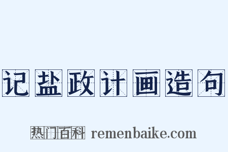 记盐政计画造句是什么意思的图片